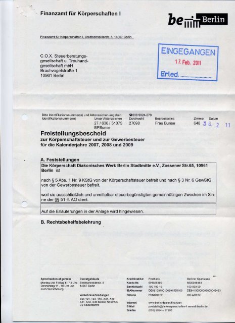 Freistellungsbescheid als PDF