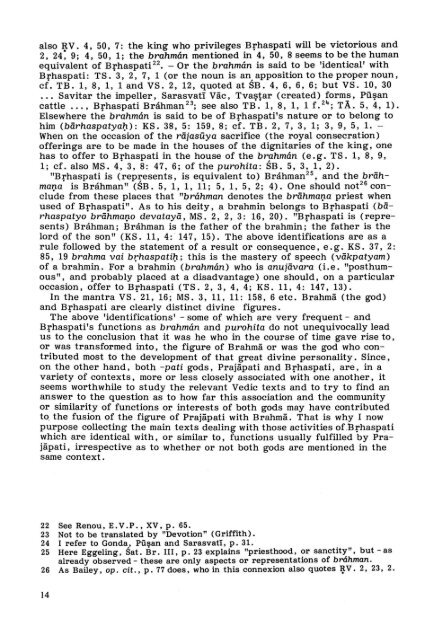 Prajapati's relations with Brahman, Brhaspati and Brahma - DWC