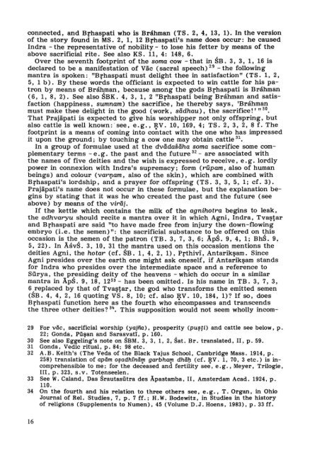 Prajapati's relations with Brahman, Brhaspati and Brahma - DWC