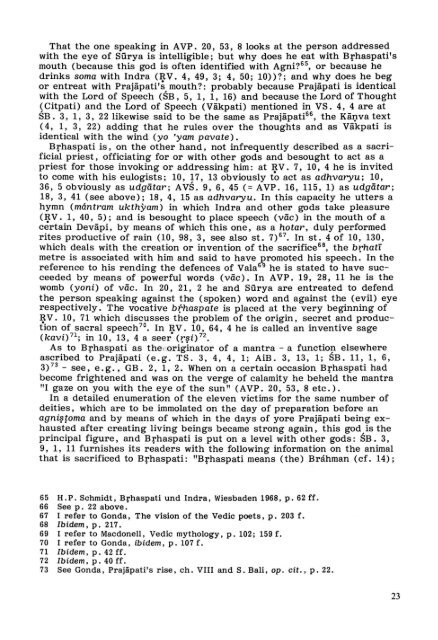 Prajapati's relations with Brahman, Brhaspati and Brahma - DWC