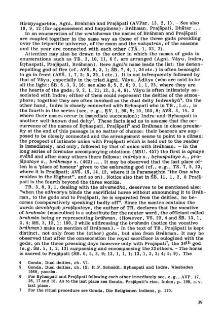 Prajapati's relations with Brahman, Brhaspati and Brahma - DWC