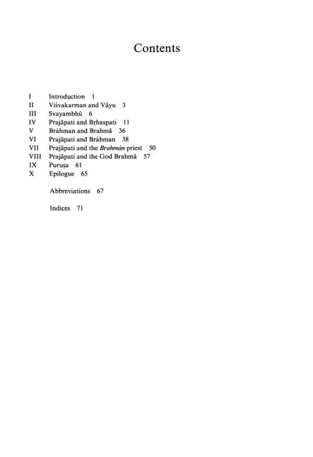 Prajapati's relations with Brahman, Brhaspati and Brahma - DWC