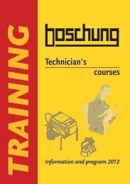Technician's courses - Boschung