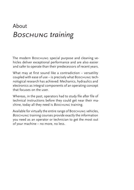 Technician's courses - Boschung