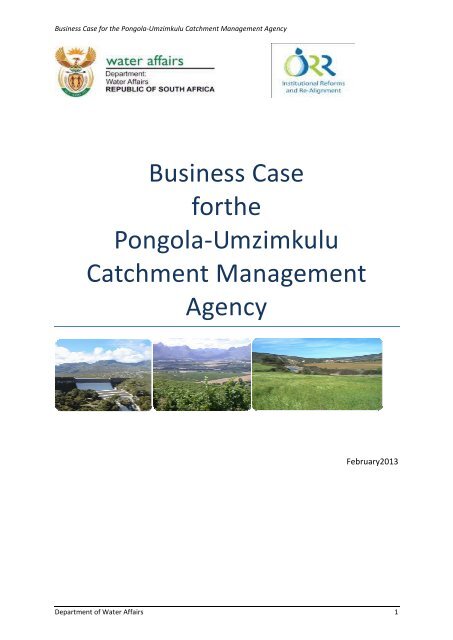 Business Case forthe Pongola-Umzimkulu Catchment Management ...