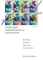 Sonderausgabe Fondsinformationen zu Life ... - DZ Privatbank