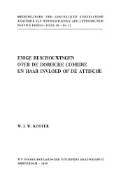 Enige beschouwingen over de Dorische comedie en haar ... - DWC