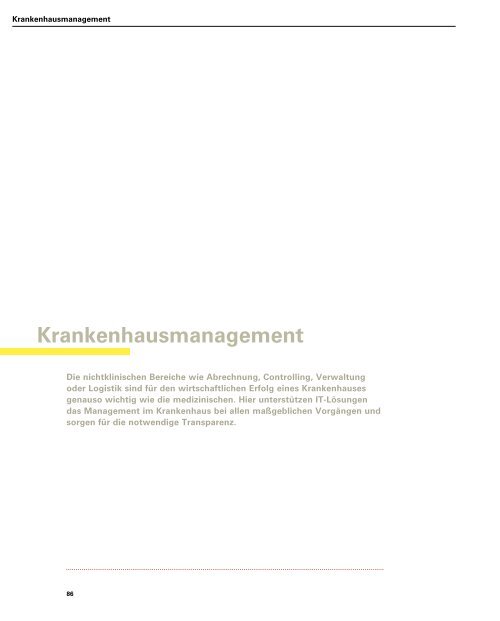 Krankenhausmanagement - E-HEALTH-COM