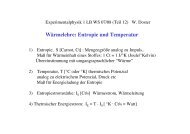 Wärmelehre: Entropie und Temperatur - E13