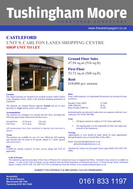 castleford unit 9, carlton lanes shopping centre - EACH