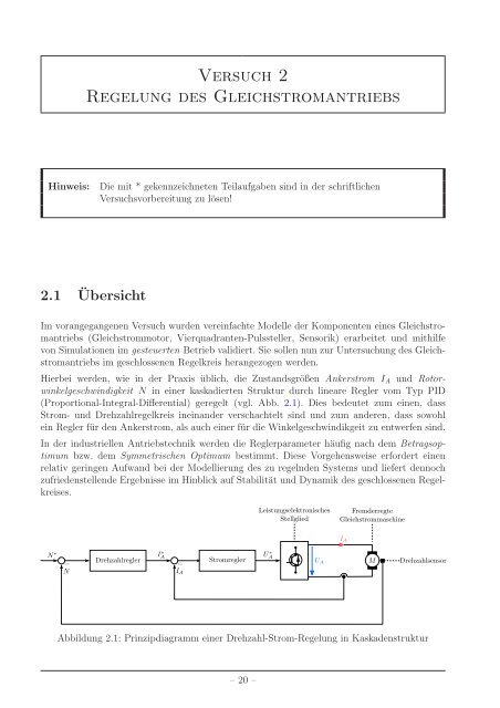 Versuchsanleitung - EAL Lehrstuhl für Elektrische Antriebssysteme ...