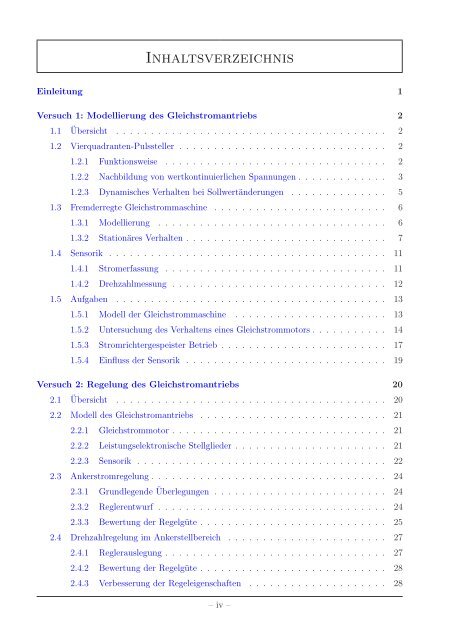 Versuchsanleitung - EAL Lehrstuhl für Elektrische Antriebssysteme ...