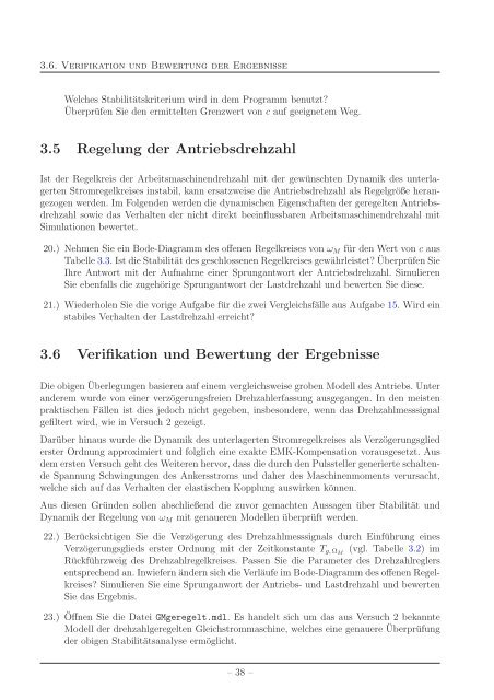 Versuchsanleitung - EAL Lehrstuhl für Elektrische Antriebssysteme ...