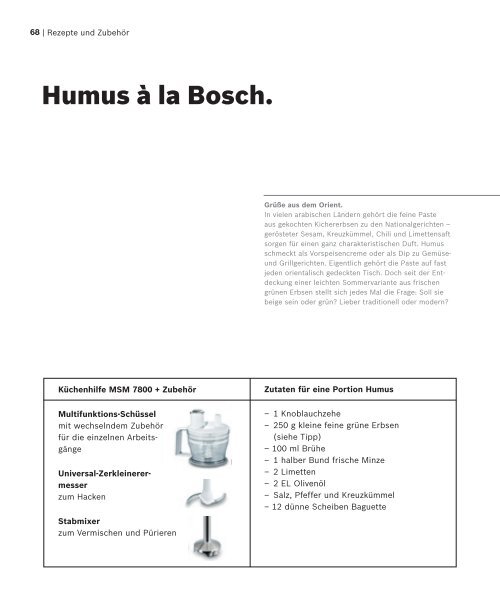 Ihr Erfolgsrezept für feine Küche? Technik ŕ la Bosch!