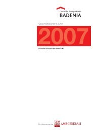 Geschäftsbericht 2007 - Deutsche Bausparkasse Badenia AG