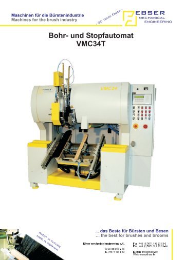 Bohr- und Stopfautomat VMC34T - Ebser mechanical engineering