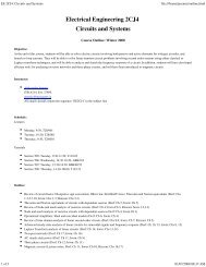 Electrical Engineering 2CJ4 Circuits and Systems - Department of ...