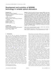 Development and evolution of MOEMS technology in variable ...