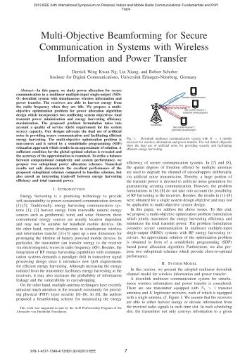 Multi-Objective Beamforming for Secure Communication in Systems ...