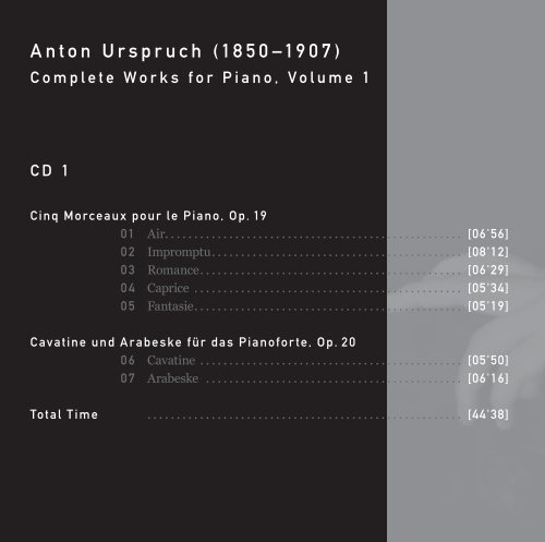 Anton Urspruch (1850–1907) Complete Works for Piano ... - eClassical