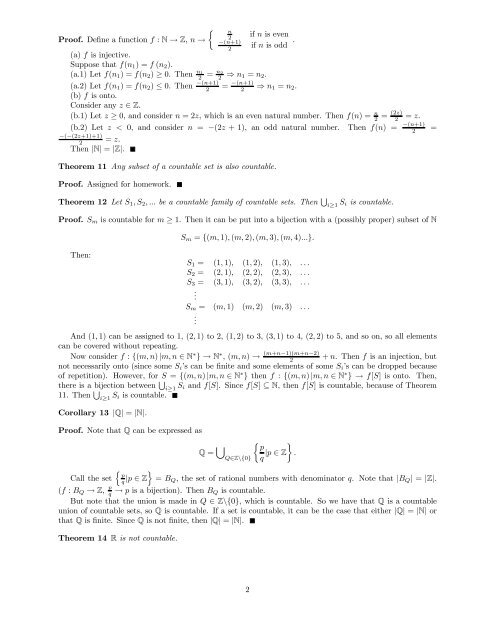 Finite, countable and uncountable sets