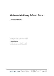Weiterentwicklung S-Bahn Bern - Ecoplan