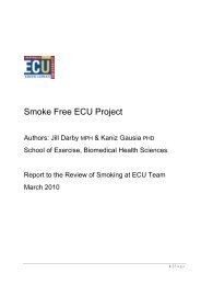 Smoke Free ECU Project - Edith Cowan University