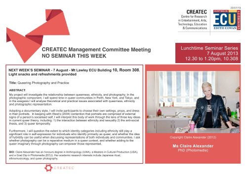 newsletter-29-july-2013-edith-cowan-university