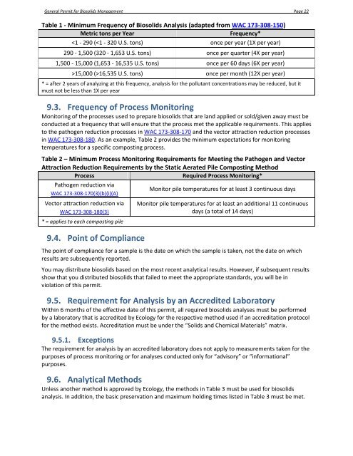 General Permit for Biosolids Management - Washington State ...