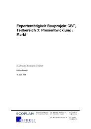 Expertentätigkeit Bauprojekt CBT, Teilbereich 3 ... - Ecoplan