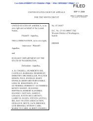 Order Denying Petition for Rehearing - Washington State ...