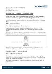 Project Two - Building a complete song - Edexcel