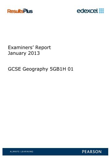 Examiner report - Edexcel