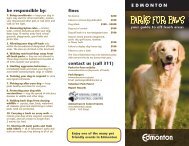 Parks For Paws - your guide to off leash areas - City of Edmonton