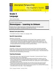 Grade 5 Language – Stereotypes: Learning to Unlearn