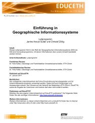 Leitprogramm GIS Lehrerheft (PDF, 2.3 MB) - EducETH - ETH Zürich