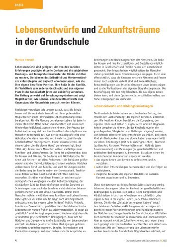 Lebensentwürfe und Zukunftsträume in der Grundschule