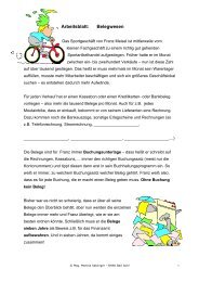 Belegwesen - Arbeitsblatt