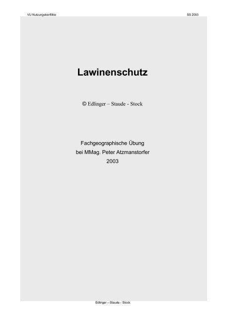 Lawinenschutz