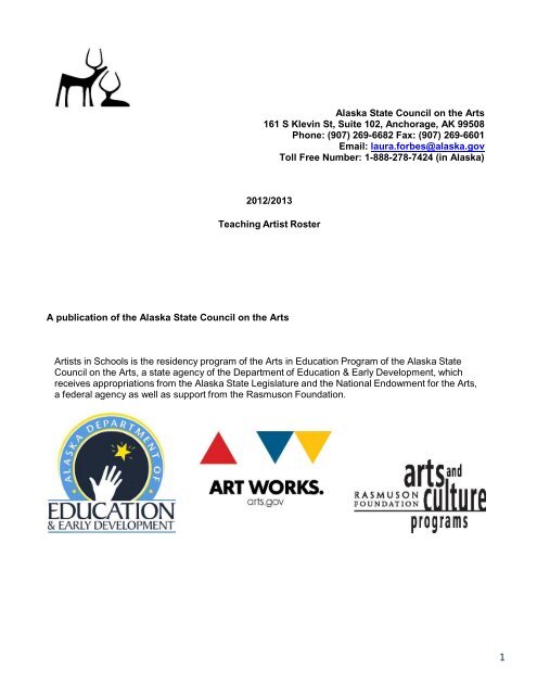 Teaching Artist Roster Alaska Department Of Education Early