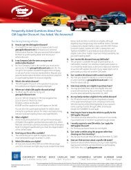 Frequently Asked Questions About Your GM Supplier Discount: You ...