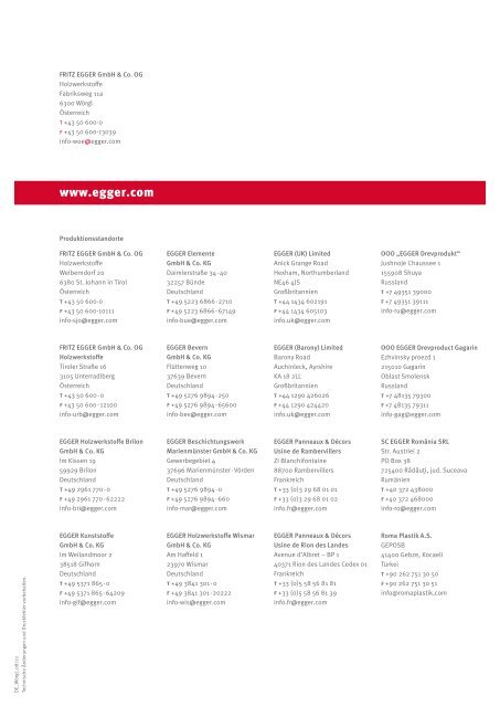 8. Standortdaten Wörgl (PDF) - Fritz Egger GmbH & Co.