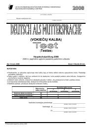 (VOKIEČIŲ KALBA) (Testas) - Nacionalinis egzaminų centras