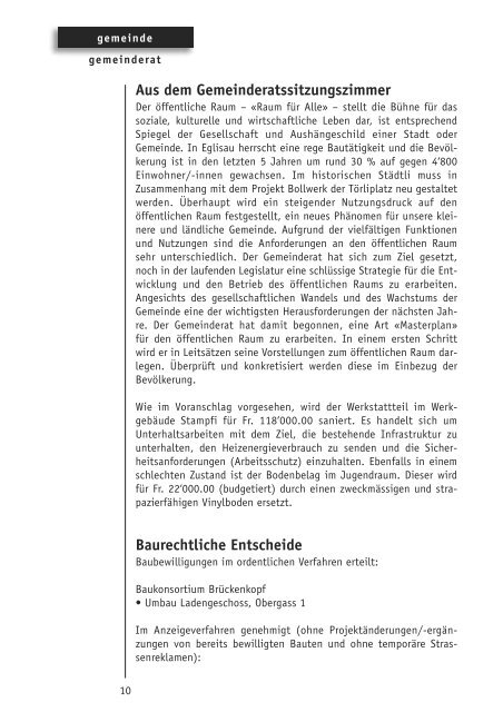 mitteilungen 4/13 - Gemeinde Eglisau