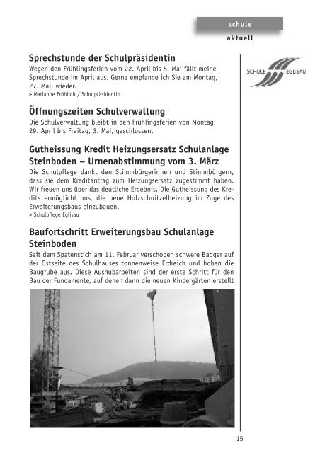 mitteilungen 4/13 - Gemeinde Eglisau