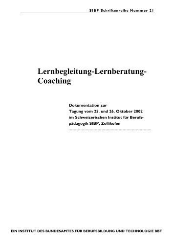 Lernbegleitung-Lernberatung- Coaching - EHB