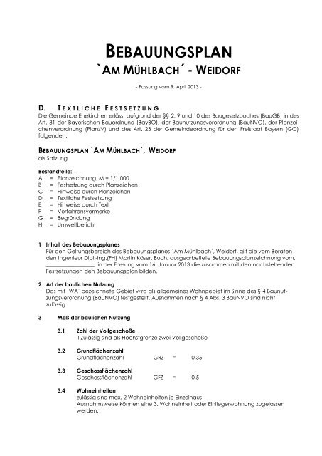 B-Plan-Festsetzungen (PDF: 323 KB) - Ehekirchen
