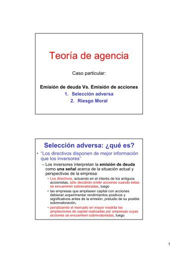 Teoría de agencia - tema 2