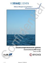 Offshore Windpark Innogy Nordsee 1 Umweltverträglichkeitsstudie