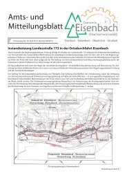 Redaktioneller Teil - Gemeinde Eisenbach